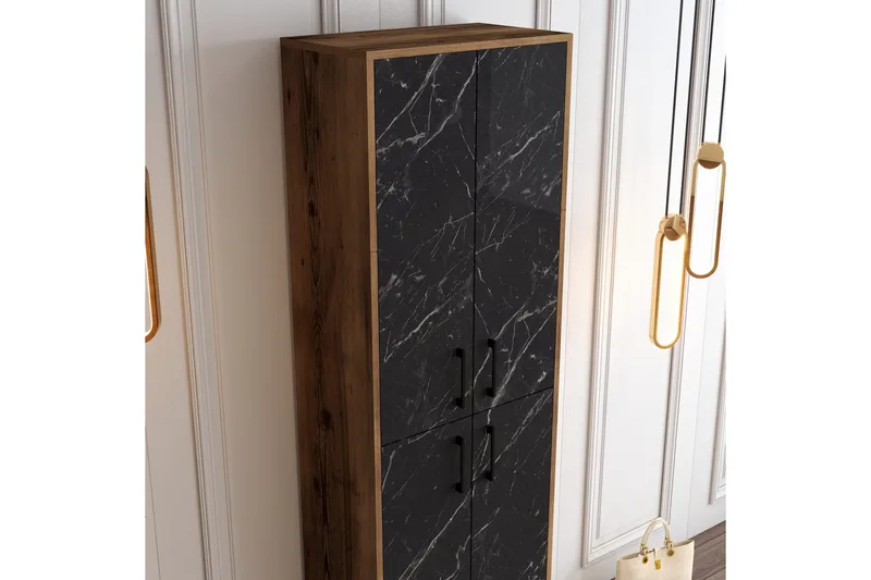 Retzow Skoskap 60x35 cm - Mørkebrun/Svart - Oppbevaring - Skap - Oppbevaringsskap