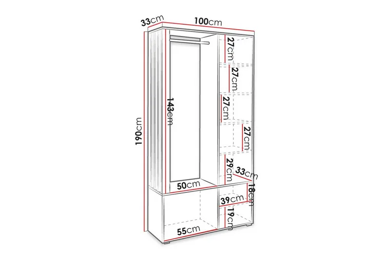 Rosehall Highboard Brown - Oppbevaring - Skap - Oppbevaringsskap