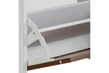 Shellake Skoskap 92x25 cm - Hvit/Natur - Oppbevaring - Skap - Oppbevaringsskap