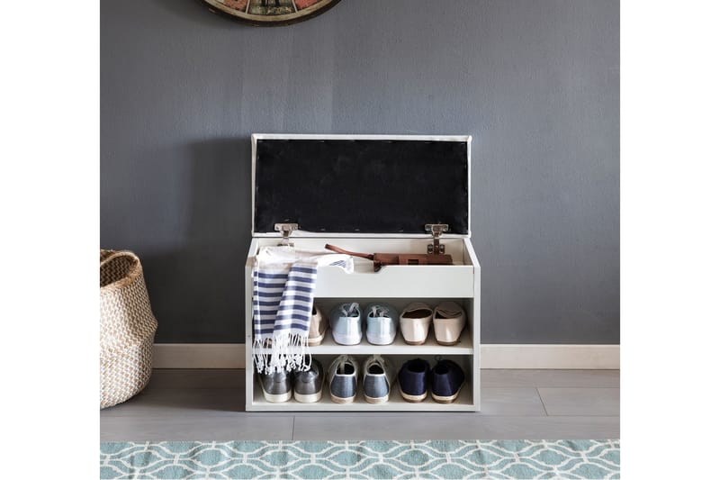 Shiheem Skohylle 60x30 cm - Hvit - Oppbevaring - Skap - Oppbevaringsskap