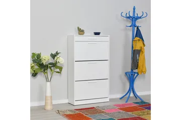 Shoe Cabinet Hvit - Hvit - Oppbevaring - Skap - Oppbevaringsskap