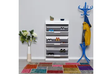 Shoe Cabinet Hvit - Hvit - Oppbevaring - Skap - Oppbevaringsskap