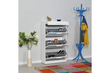 Shoe Cabinet Hvit - Hvit - Oppbevaring - Skap - Oppbevaringsskap