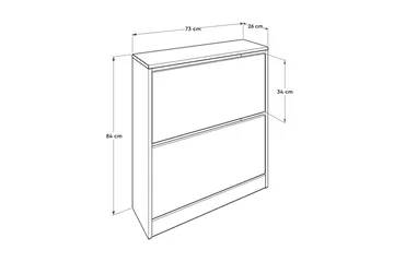 Shoe Cabinet Hvit - Hvit - Oppbevaring - Skap - Oppbevaringsskap