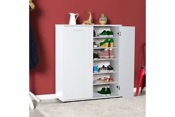 Shoe Cabinet Hvit - Hvit - Oppbevaring - Skap - Oppbevaringsskap