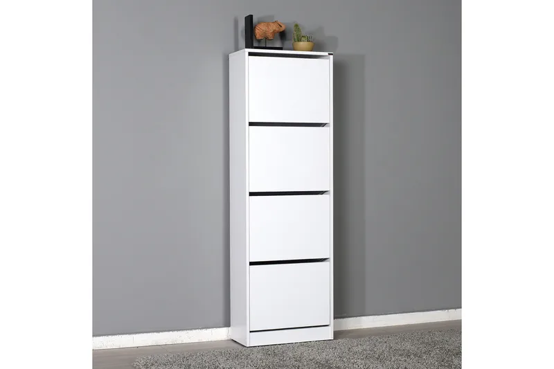 Shoe Cabinet Hvit - Hvit - Oppbevaring - Skap - Oppbevaringsskap