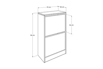 Shoe Cabinet Hvit - Hvit - Oppbevaring - Skap - Oppbevaringsskap