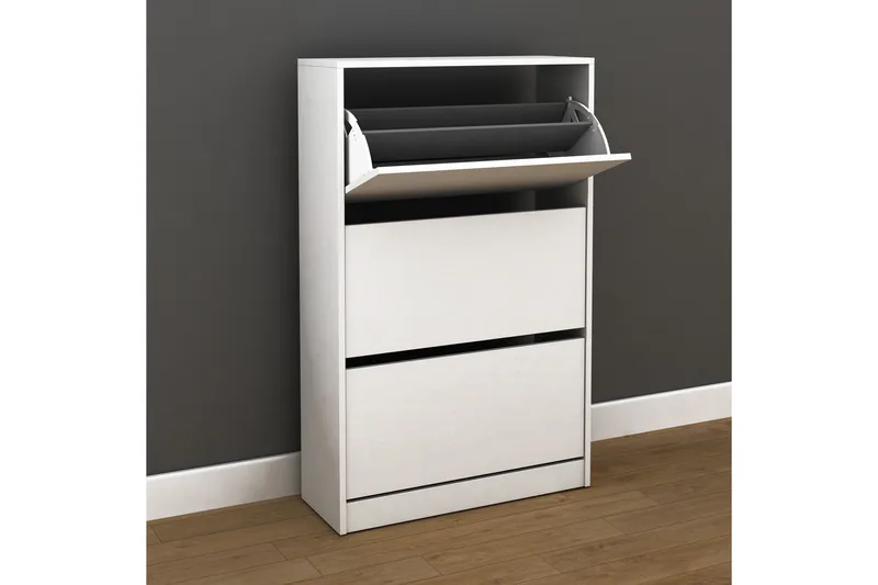 Shoe Cabinet Hvit - Hvit - Oppbevaring - Skap - Oppbevaringsskap