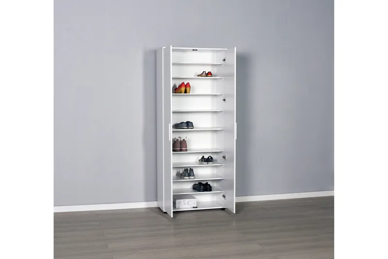 Shoe Cabinet Hvit - Hvit - Oppbevaring - Skap - Oppbevaringsskap