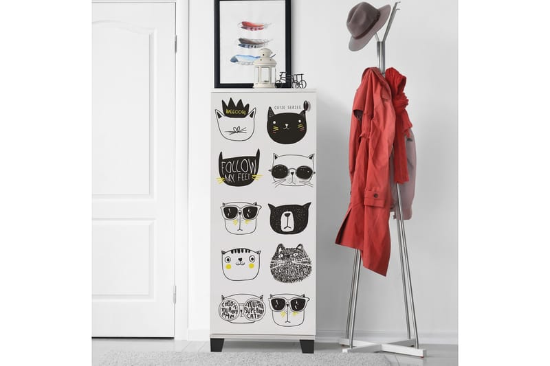 Shoe Cabinet Hvit|Svart - Hvit/Svart - Oppbevaring - Skap - Oppbevaringsskap
