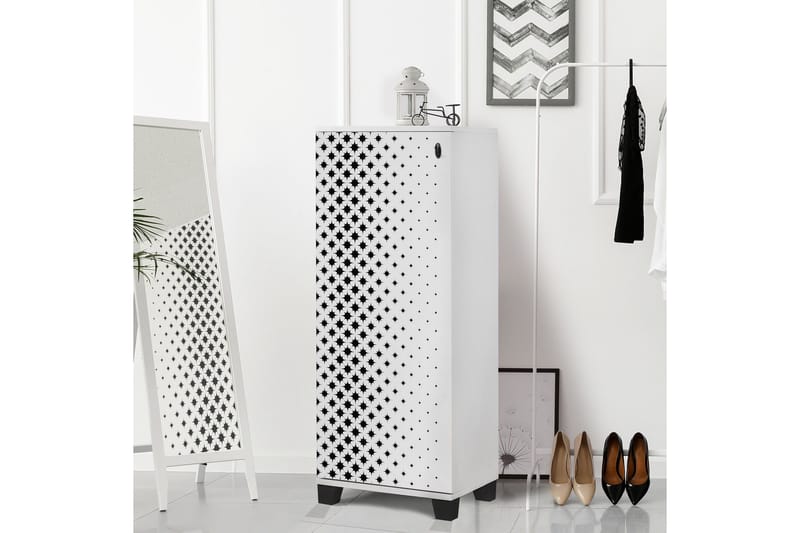 Shoe Cabinet Hvit|Svart - Hvit/Svart - Oppbevaring - Skap - Oppbevaringsskap