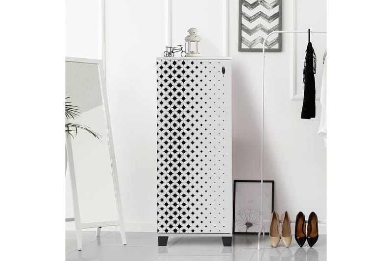 Shoe Cabinet Hvit|Svart - Hvit/Svart - Oppbevaring - Skap - Oppbevaringsskap