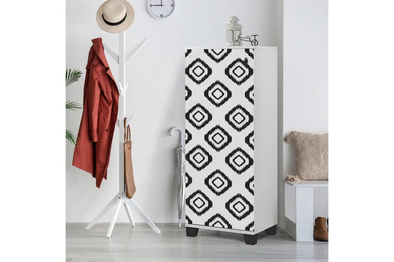 Shoe Cabinet Hvit|Svart - Hvit/Svart - Oppbevaring - Skap - Oppbevaringsskap