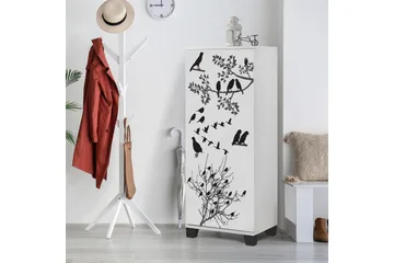 Shoe Cabinet Hvit|Svart - Hvit/Svart - Oppbevaring - Skap - Oppbevaringsskap