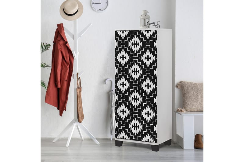Shoe Cabinet Hvit|Svart - Hvit/Svart - Oppbevaring - Skap - Oppbevaringsskap