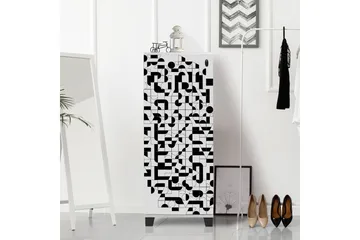 Shoe Cabinet Hvit|Svart - Hvit/Svart - Oppbevaring - Skap - Oppbevaringsskap