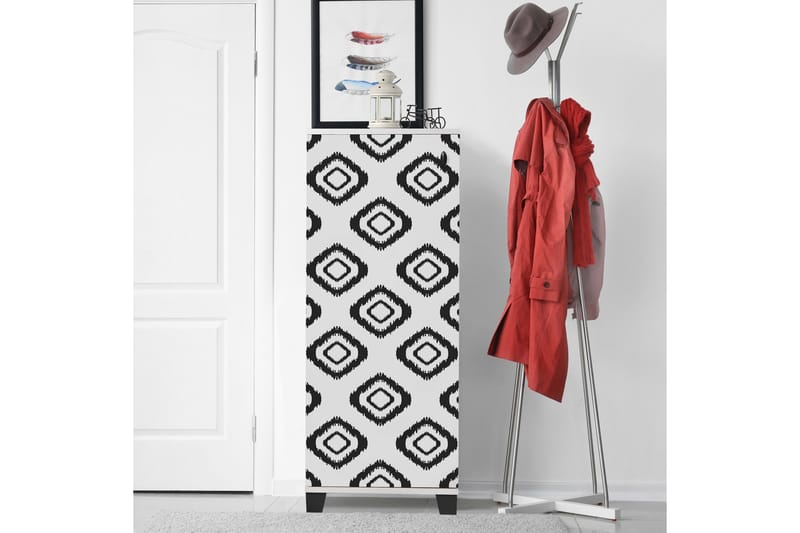 Shoe Cabinet Hvit|Svart - Hvit/Svart - Oppbevaring - Skap - Oppbevaringsskap
