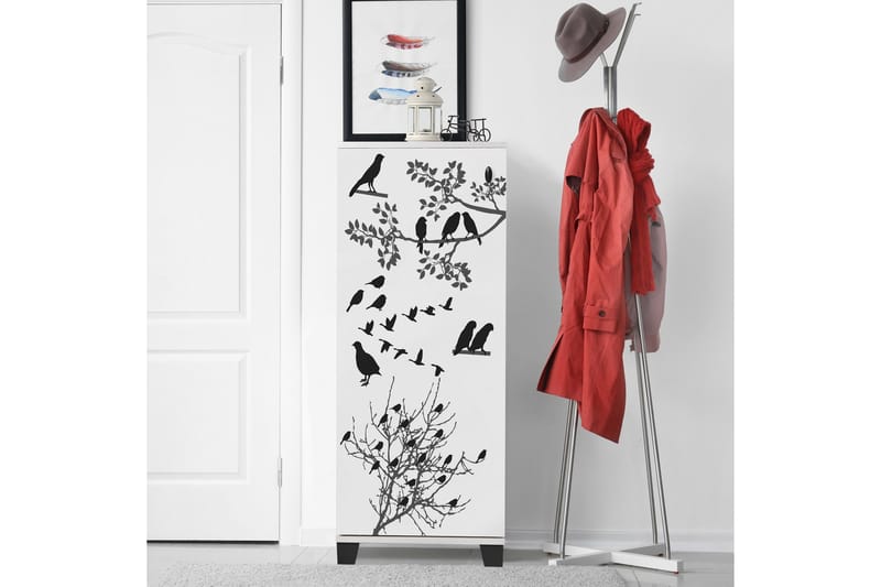 Shoe Cabinet Hvit|Svart - Hvit/Svart - Oppbevaring - Skap - Oppbevaringsskap