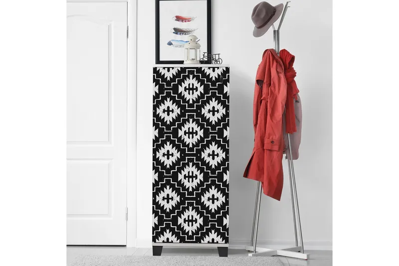 Shoe Cabinet Hvit|Svart - Hvit/Svart - Oppbevaring - Skap - Oppbevaringsskap