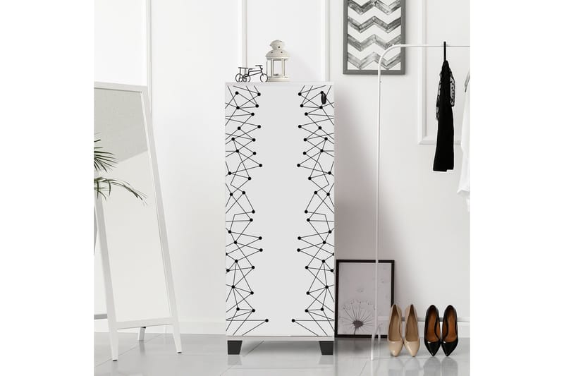 Shoe Cabinet Hvit|Svart - Hvit/Svart - Oppbevaring - Skap - Oppbevaringsskap