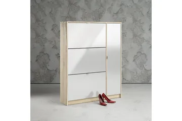 Shoey Skoskap 3 Fack - Tre / Natur / Hvit - Oppbevaring - Skap - Oppbevaringsskap