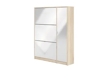 Shoey Skoskap 3 Fack - Tre / Natur / Hvit - Oppbevaring - Skap - Oppbevaringsskap