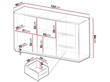 Hilafin Skjenk - Oppbevaring - Skap - Oppbevaringsskap - Sikkerhetsskap - Innmuringsskap