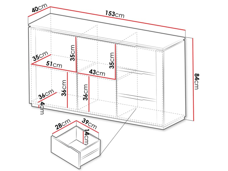 Hilafin Skjenk - Oppbevaring - Skap - Oppbevaringsskap - Sikkerhetsskap - Innmuringsskap