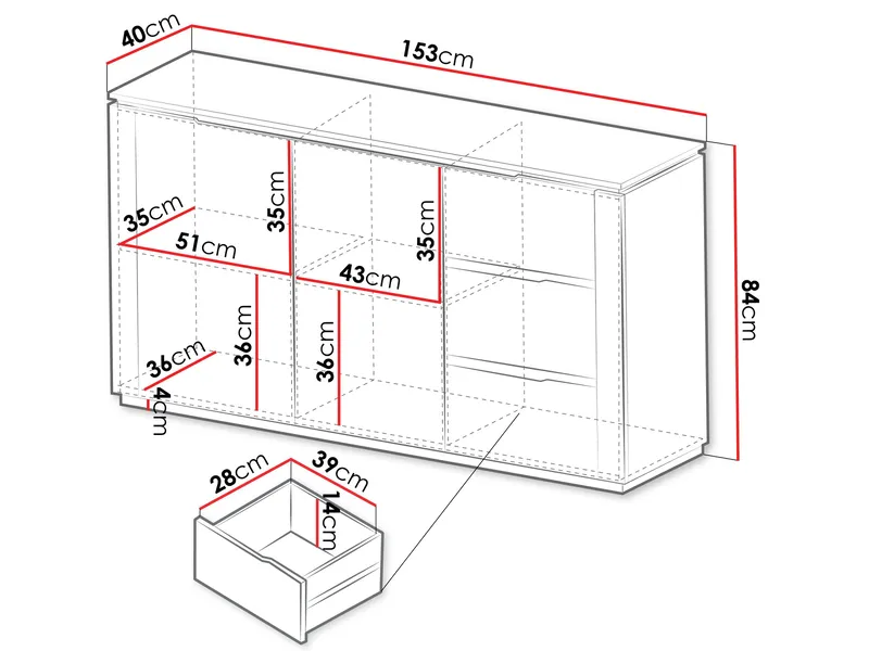 Hilafin Skjenk - Oppbevaring - Oppbevaringsmøbler - Sideboard & skjenk