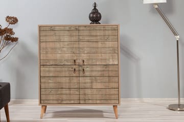 Skap Dirk 95 cm Trepanel - Brun - Oppbevaring - Skap - Oppbevaringsskap