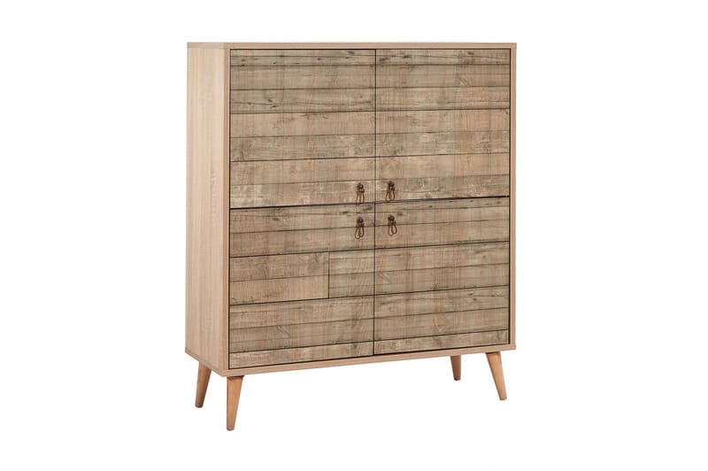 Skap Dirk 95 cm Trepanel - Brun - Oppbevaring - Skap - Oppbevaringsskap