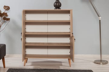Skap Dirk 95 cm Trepanel - Brun - Oppbevaring - Skap - Oppbevaringsskap