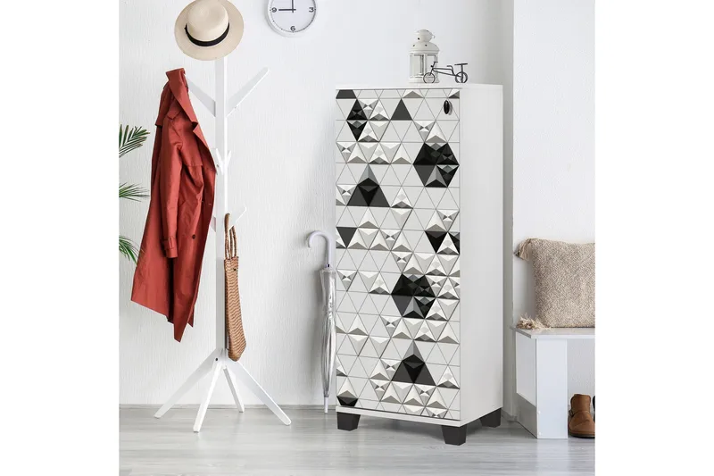 Skoförvaring Vit|Svart - Oppbevaring - Skap - Oppbevaringsskap