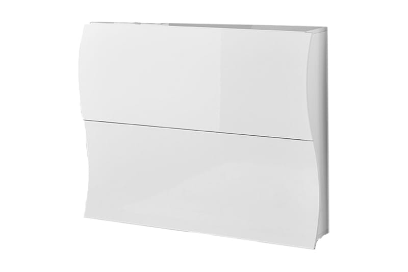 Skoskåp Ondres 101x27 cm 2 Skuffer - Hvit Høyglans - Skoskap - Entreoppbevaring - Oppbevaringsskap