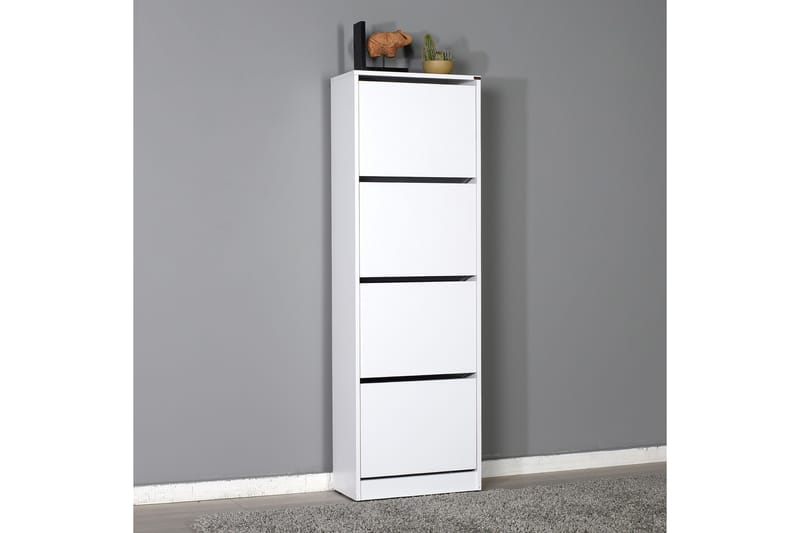 Skoskap 51x157 cm - Hvit - Oppbevaring - Skap - Oppbevaringsskap