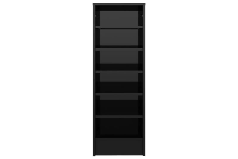 Skoskap høyglans svart 31,5x35x90 cm sponplate - Svart - Entreoppbevaring - Skoskap - Oppbevaringsskap