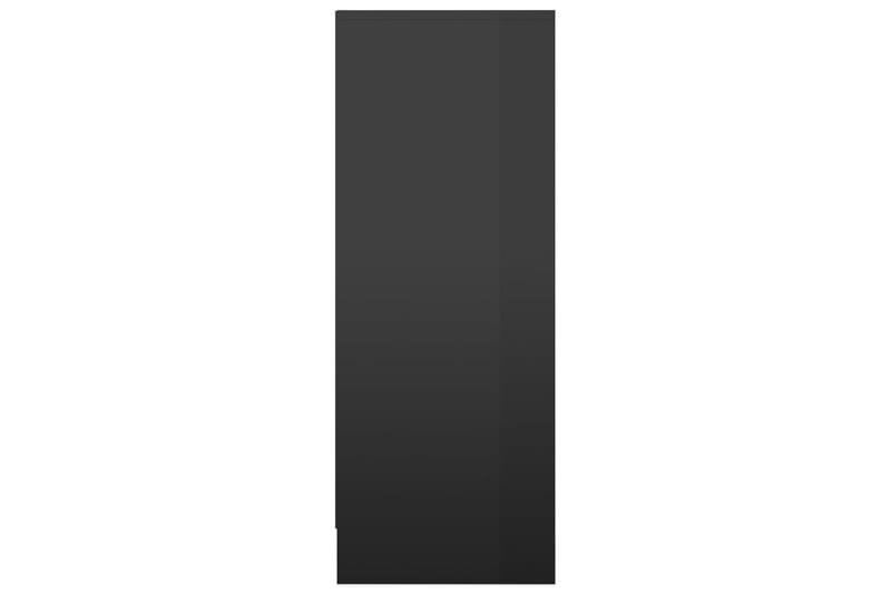 Skoskap høyglans svart 31,5x35x90 cm sponplate - Svart - Entreoppbevaring - Skoskap - Oppbevaringsskap
