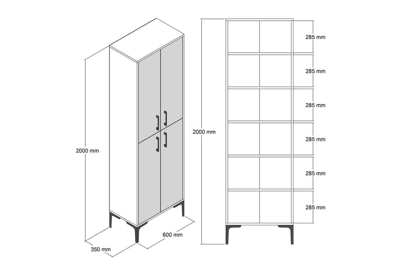 Skoskap Kotzen 60x35 cm - Mørkebrun - Entreoppbevaring - Skoskap - Oppbevaringsskap