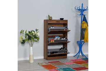Skoskap Skoskap 75x128 cm Valnöt - Oppbevaring - Skap - Oppbevaringsskap