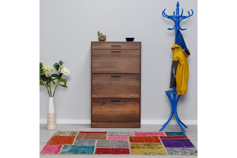 Skoskap Skoskap 75x128 cm Valnöt - Oppbevaring - Skap - Oppbevaringsskap