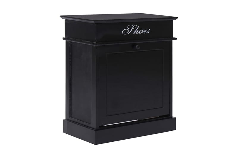 Skoskap svart 50x28x58 cm keisertre - Skoskap - Entreoppbevaring - Oppbevaringsskap