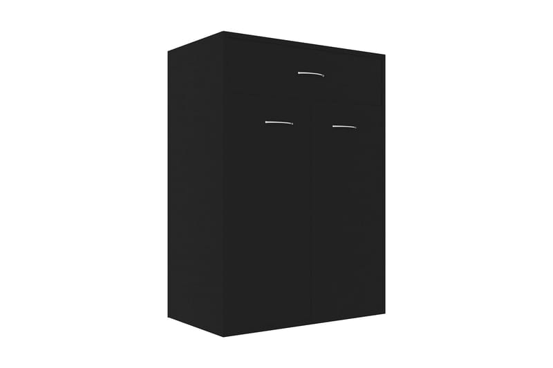 Skoskap svart 60x35x84 cm sponplate - Svart - Skoskap - Entreoppbevaring - Oppbevaringsskap
