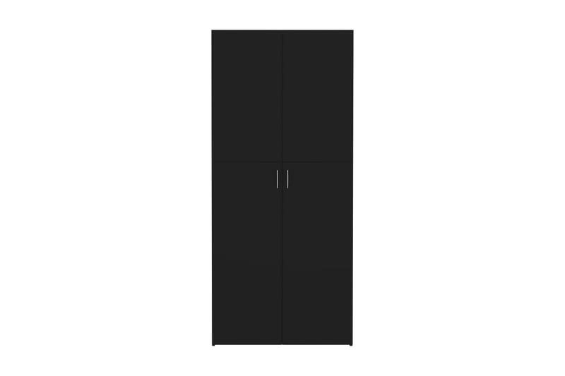 Skoskap svart 80x35,5x180 cm sponplate - Svart - Skoskap - Entreoppbevaring - Oppbevaringsskap