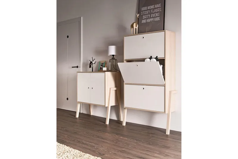 SPOT SkoskapTre / Natur / Hvit - VOX - Oppbevaring - Skap - Oppbevaringsskap