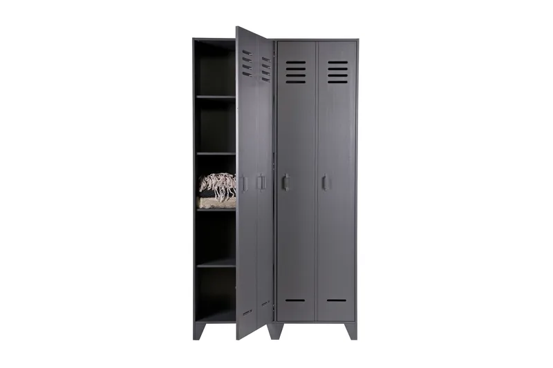 Stijn Oppbevaringsskap 103x187x40 cm - Stålgrå Furu - Oppbevaring - Skap - Oppbevaringsskap