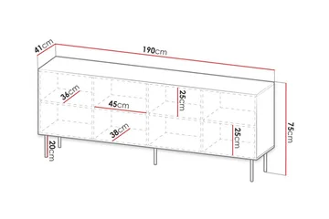 Strontian Highboard Scandinavian Choice White - Oppbevaring - Skap - Oppbevaringsskap