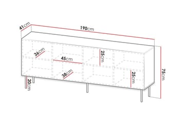 Strontian Highboard Scandinavian Choice White - Oppbevaring - Skap - Oppbevaringsskap