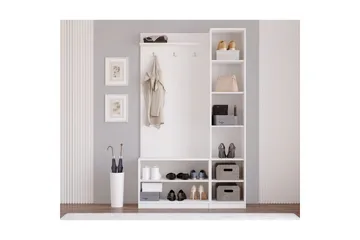 Sylorn Garderobeskap 120x200 cm - Matt Hvit - Oppbevaring - Skap - Oppbevaringsskap