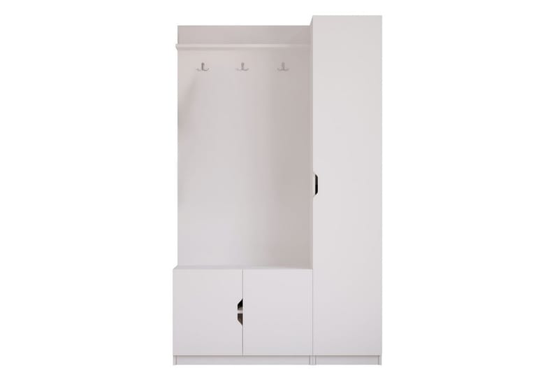 Sylorn Garderobeskap 120x200 cm, Matt Hvit