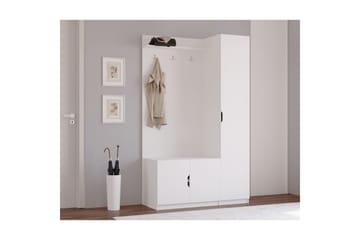 Sylorn Garderobeskap 120x200 cm - Matt Hvit - Oppbevaring - Skap - Oppbevaringsskap